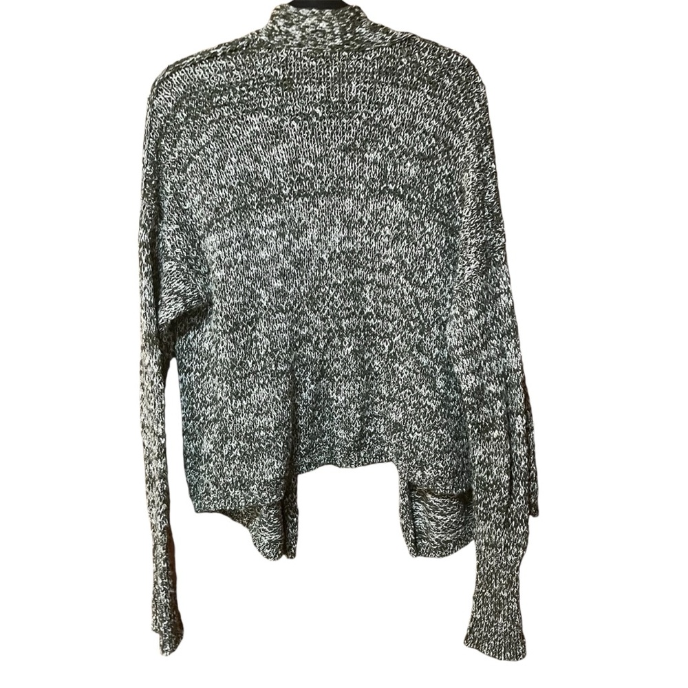 Abercrombie & Fitch Green and white open front Knit Cardigan- Large - Picture 3 of 5